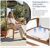 JOIVI Gartenstuhl Holz Gartenstühle (Akazienholz Essstühle), Atmungsaktivem Textilene-Gewebe für Garten & Terrasse,4-tlg Weiß Bild 4