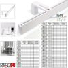 Deco-Raum® Gardinenschiene Innenlauf Loft | Länge: 570cm | Material: Aluminium | Farbe: Weiß Bild 3