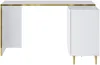 Vente-unique - MARZIALO Büromöbel Holz, Platte Weiß - B 109,1 cm x H 75,6 cm x L 138 cm Bild 3