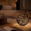 s.luce Mesh LED-Drahtkugel Innen & Außen Warmweiß Aluminium Ø 30cm Bild 4