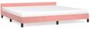 vidaXL Bettgestell mit Kopfteil ohne Matratze Rosa 200x200 cm Samt 347596 Bild 2