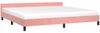 vidaXL Bettgestell mit Kopfteil ohne Matratze Rosa 200x200 cm Samt 347596 Bild 3