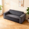 2-Sitzer Sofa H 70 x T 178 x B 86 cm aus Cord in Grau mit tiefer Sitzfläche Bild 4