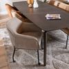 Bronx71 Esszimmerstuhl mit Rollen Enzo Chenille Sand Bild 5