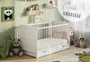 Kids Collective Babybett Kinderbett 60x120/70x140 cm umbaubar zu höhenverstellbares Lattenrost, 60x120 cm Weiß mit Schublade von Geburt bis 3. Lebensjahr Bild 5
