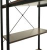Schreibtisch mit Regal HWC-K81, Laptoptisch Bürotisch Arbeitstisch, 100x60cm Metall MDF ~ grau-braun Bild 4