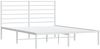 vidaXL Bettgestell mit Kopfteil Metall Weiß 135x190 cm 352367 Bild 3