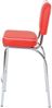2er-Set Barhocker Avellino, Barstuhl Tresenhocker, Retro 50er Jahre Design, Kunstleder ~ rot-weiß Bild 3