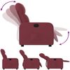 vidaXL Relaxsessel Weinrot Stoff 374200 Bild 4
