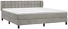Doppelbett, Polsterbett mit Matratze Samt Hellgrau 160x200 cm Bild 3