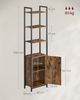 Vasagle Bücherregal, 6 Ebenen, Regal, Standregal mit Türen, Metallrahmen, verstellbaren Ablagen, 24 x 40 x 159,5 cm Bild 3