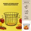 Obstkorb - Obstschale, Brotkorb aus Bambus und Metall Bild 3