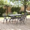 vidaXL Garten Essgruppe 5 pcs Schwarz Aluminium 3334677 Bild 4