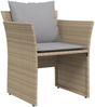 vidaXL Gartenstuhl mit Fußhocker Beige Poly Rattan 368619 Bild 4