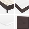 vidaXL Boxspringbett mit Kopfteil Dunkelbraun 200 x 180 cm Stoff 3341121 Bild 5
