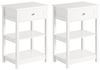 SoBuy Nachttisch FBT46x2, Beistelltisch Nachtschrank, Nachttisch 2er set, (2-St), Nachttisch Couchtisch, mit 1 Schublade und 2 Ablagen, modern Bild 1