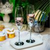 LuxusKollektion Weinglas Kristiall Diamant-besetzte Herz Motiv Weingläser Set - Hochwertige Bild 3