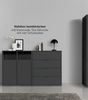 mokebo Wäscheschrank Der Wäschehüter (2-türig) Wäschekorb oder Wäschesammler mit Magnetverschluss in Schwarz Bild 3