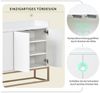Merax Sideboard mit verstellbaren Einlegeböden und goldenen Metallrahmen, Kommode mit Push-to-Open Funktion,Anrichte,Buffet,Breite: 120cm Bild 2