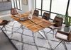 Esstisch Mango 200x100x76 natur lackiert / Epoxid schwarz, Sterngestell silber matt EPOXY Bild 2