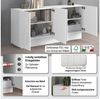 OTTO home Sideboard VELA, Breite 160 cm, Design mit schrägen Türen, Maße-B/T/H: 160x35x75 (1 St), Made in Italy, Fronten Hochglanz lackiert,Sideboard, Anrichte, Kommode Bild 3