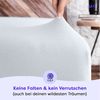 Wolkenfeld Spannbettlaken Boxspringbett Bettlaken - Spannbetttuch für Matratzen bis 40cm, Jersey, Gummizug: rundum, (1 Stück), Elastisch & Rutschfest: 90x200, 140x200, 160x200, 180x200 & Übergrößen Bild 4