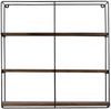 Wandregal, 'CM-011-SRK', 60 x 15 x 60, Schwarz, Nussbaum Bild 5