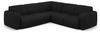 Micadoni Ecksofa Molino 5-Sitzer Chenille Rebel Schwarz Bild 1