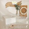 Creative Deco Aufbewahrungsbox Holzkiste Kartenbox Hochzeit 29x25x15 cm Holzbox mit Schlitz, Schloss und Schlüssel Bild 4
