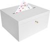 Creative Deco Aufbewahrungsbox Holzkiste Kartenbox Hochzeit 29x25x15 cm Holzbox mit Schlitz, Schloss und Schlüssel Bild 2
