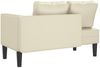 vidaXL Chaiselongue mit Kissen Creme Kunstleder, 116,5 x 62 x 57,5 cm Bild 5