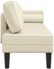 vidaXL Chaiselongue mit Kissen Creme Kunstleder, 116,5 x 62 x 57,5 cm Bild 4