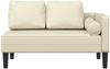 vidaXL Chaiselongue mit Kissen Creme Kunstleder, 116,5 x 62 x 57,5 cm Bild 3