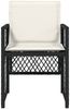 vidaXL Gartenstühle mit Kissen 4 Stk. Schwarz Poly Rattan 364949 Bild 5