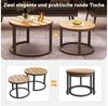 Odikalo Gartenlounge-Set Gartenmöbel L-förmiges Inkl. 2 Holz-Couchtische & Sessel, (mit handgeflochtenen Armlehnen / Wetterfeste Eckgarnitur aus Eisen / Mit Polstern) Bild 4