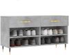 vidaXL Schuhbank Betongrau 102x35x55 cm Holzwerkstoff 829720 Bild 4