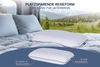 casimum Nackenstützkissen ergonomisches Reisekissen SUPER TRAVEL, Nackenkissen aus Memory Schaum, Füllung: Memory Foam (Memory Schaum), Bezug: Blau, Rückenschläfer, Seitenschläfer, stützend und bequem für unterwegs, 40x25x10cm mit blauem Bezug Bild 3