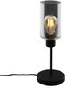 BRILONER – Nachttischlampe, Rauchglas, Kabelschalter Schreibtischlampe, Tischlampe E27 für Home Office, Leselampe, Schwarz Bild 5