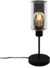 BRILONER – Nachttischlampe, Rauchglas, Kabelschalter Schreibtischlampe, Tischlampe E27 für Home Office, Leselampe, Schwarz Bild 4