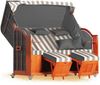 Strandkorb Hanse Ostsee Klassik XXL 2,5 Sitzer - Creme Weiß Blockstreifen, 160 x 166 x 78 cm Bild 3