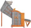 Strandkorb Hanse Ostsee Klassik XXL 2,5 Sitzer - Creme Weiß Blockstreifen, 160 x 166 x 78 cm Bild 5