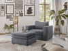 Sessel Pesaro in grau Cord Set inkl. Hocker Bild 5