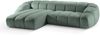 Micadoni Ecksofa Diana 4-Sitzer Links Strukturierter Samtstoff Minze Bild 2