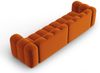 Micadoni Modulares Sofa Lupine 4-Sitzer Samtstoff Salvador Terrakotta Bild 2