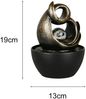 Kleiner LED Zimmerbrunnen LUMA mit Leuchtkugel & RGB Farbwechsel, Höhe 19cm Bild 4