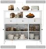 Homfa Sideboard Küchenschrank, mit 3 Schubladen 3 Türen Buffetschrank weiß 108x38x98,5cm Bild 2