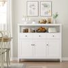 Homfa Sideboard Küchenschrank, mit 3 Schubladen 3 Türen Buffetschrank weiß 108x38x98,5cm Bild 5