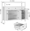 Homfa Sideboard Küchenschrank, mit 3 Schubladen 3 Türen Buffetschrank weiß 108x38x98,5cm Bild 4