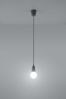 Pendelleuchte, PVC, Grau,1-flammig, H 90 cm Bild 4