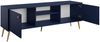 AX LIVING Lowboard TV Rorene 156 cm Blau Gold mit Füßen Modern Bild 2
